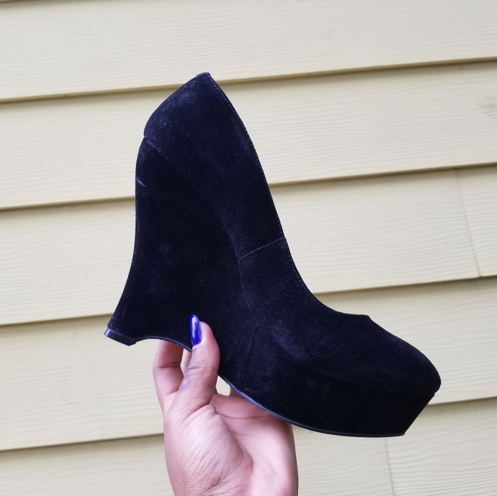 BCBG Carleen Black Wedges